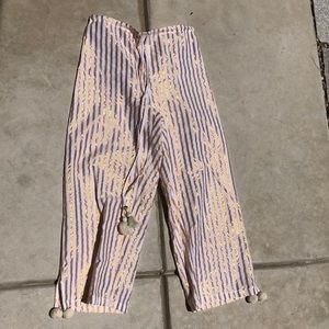 Loose-fitting, cotton-lurex pants